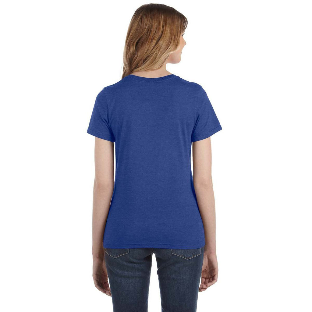 Anvil Women's Heather Blue Lightweight T-Shirt