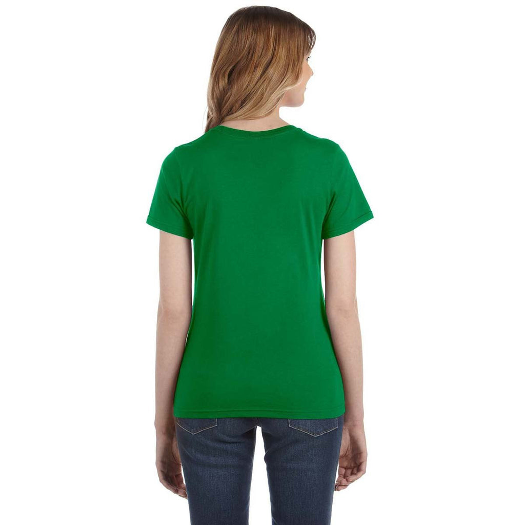 Anvil Women's Kelly Green Lightweight T-Shirt