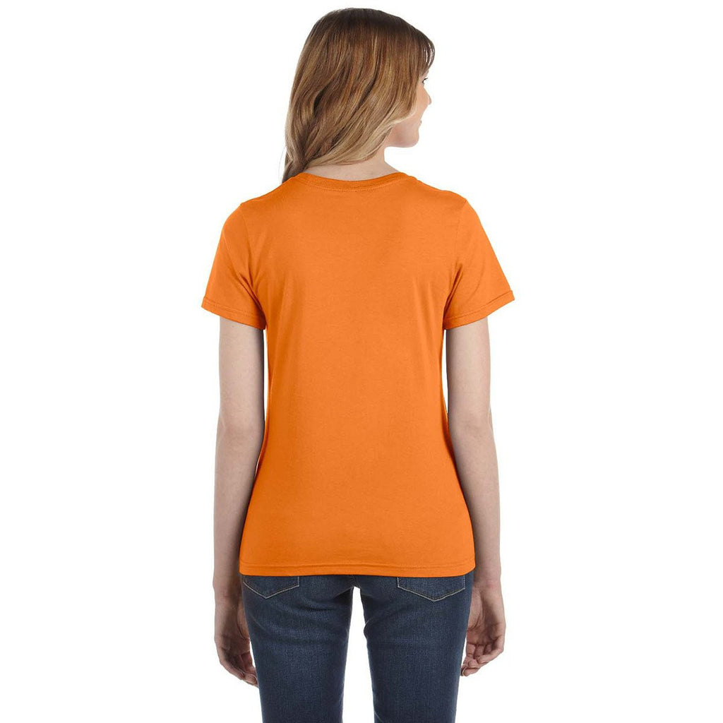 Anvil Women's Orange Lightweight T-Shirt