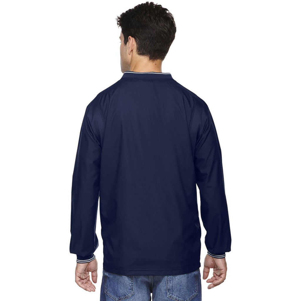 North End Men's Classic Navy V-Neck Unlined Wind Shirt