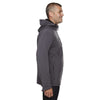 North End Men's Fossil Grey Prospect Two-Layer Fleece Bonded Soft Shell Hooded Jacket