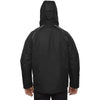 North End Men's Black Linear Insulated Jacket with Print