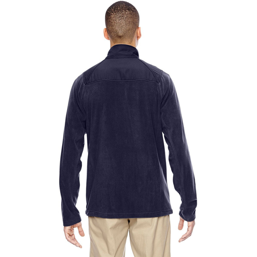 North End Men's Navy Excursion Trail Fabric-Block Fleece Jacket