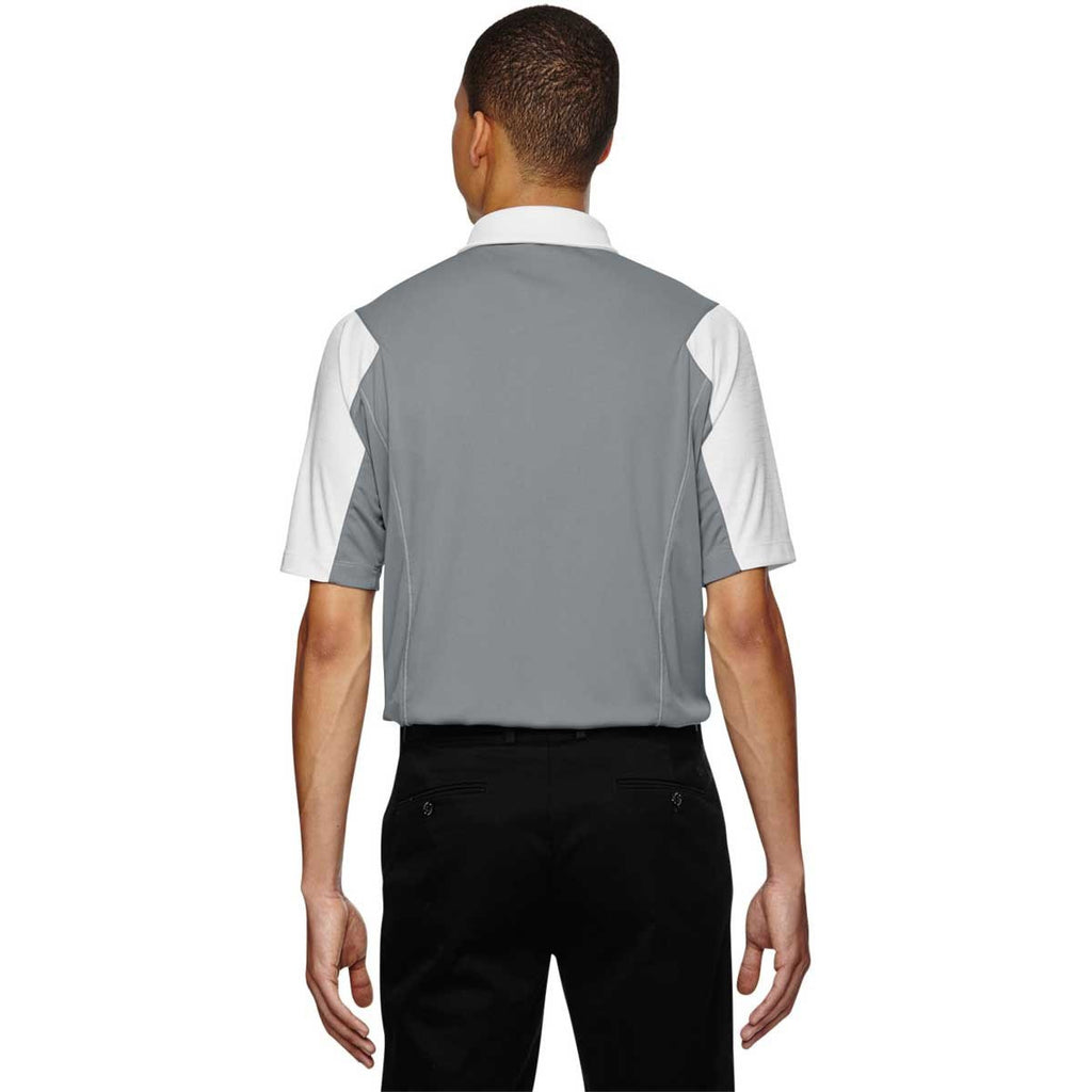 North End Men's Crystal Quartz Performance Embossed Print Polo