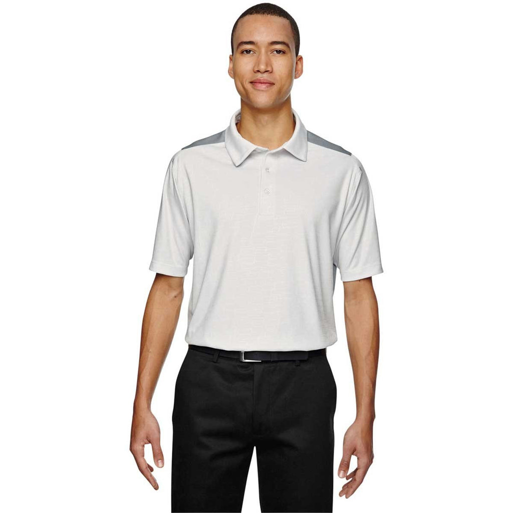 North End Men's Crystal Quartz Performance Embossed Print Polo
