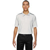 North End Men's Crystal Quartz Performance Embossed Print Polo
