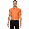 North End Men's Orange Soda Performance Embossed Print Polo