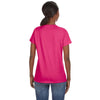 Anvil Women's Hot Pink Lightweight V-Neck T-Shirt
