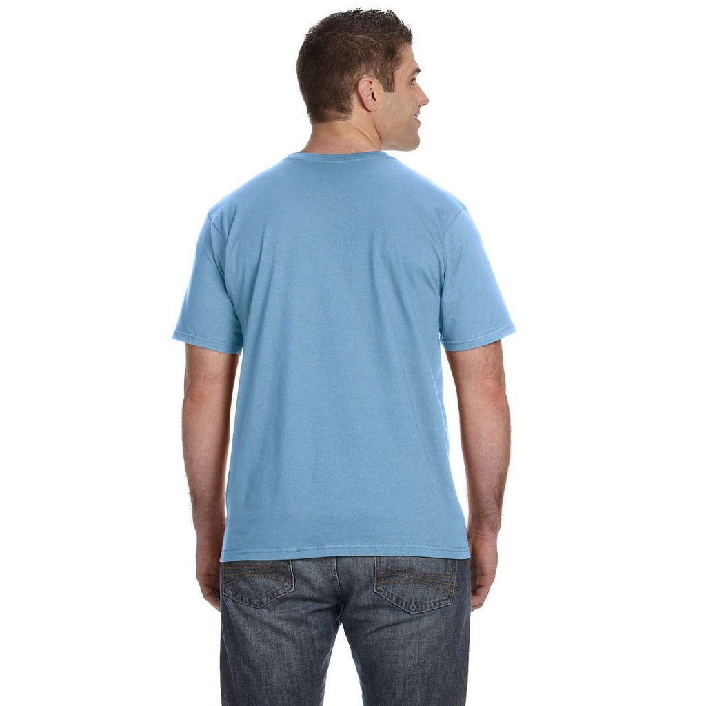 Anvil Men's Light Blue Lightweight T-Shirt
