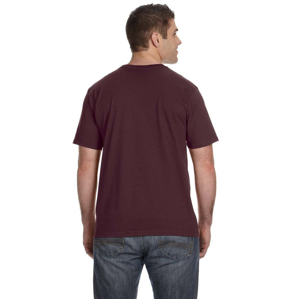 Anvil Men's Maroon Lightweight T-Shirt