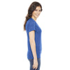 American Apparel Women's Heather Lake Blue Poly-Cotton Short-Sleeve Crewneck