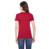 American Apparel Women's Red Poly-Cotton Short-Sleeve Crewneck