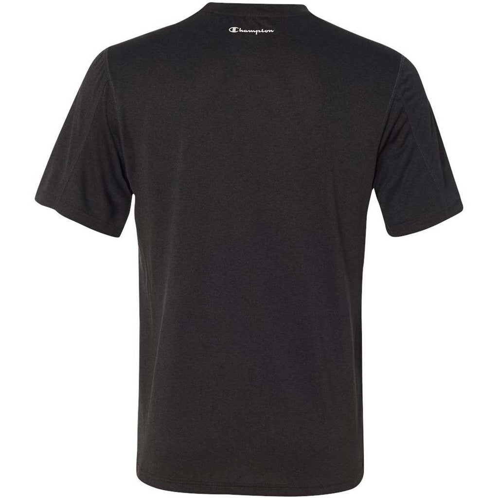 Champion Men's Black Heather Vapor 4-Ounce T-Shirt