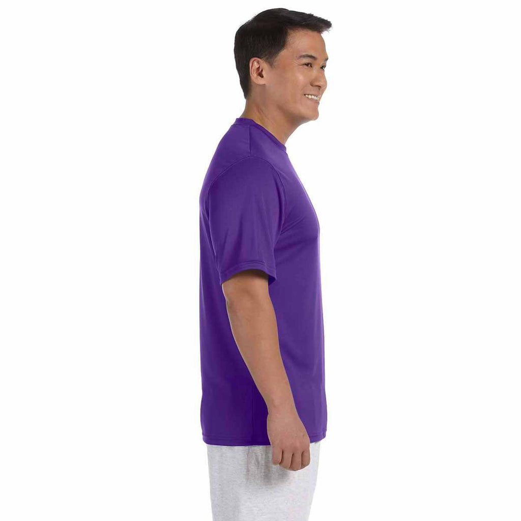 Champion Men's Purple Double Dry 4.1-Ounce Interlock T-Shirt
