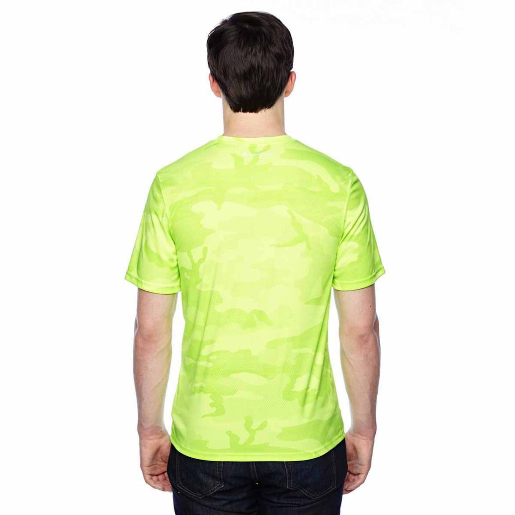 Champion Men's Safety Green Camo Double Dry 4.1-Ounce Interlock T-Shirt
