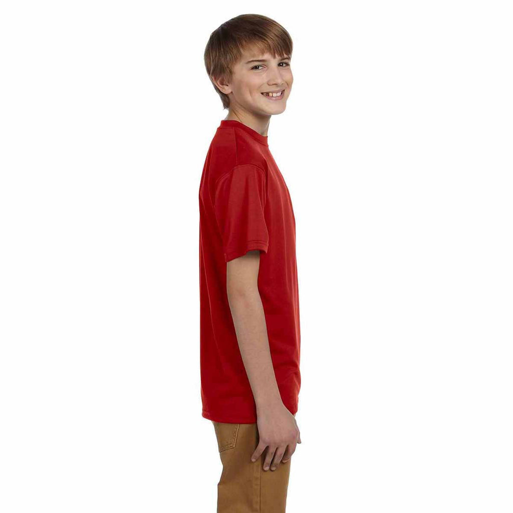 Champion Youth Scarlet Double Dry 4.1-Ounce Interlock T-Shirt
