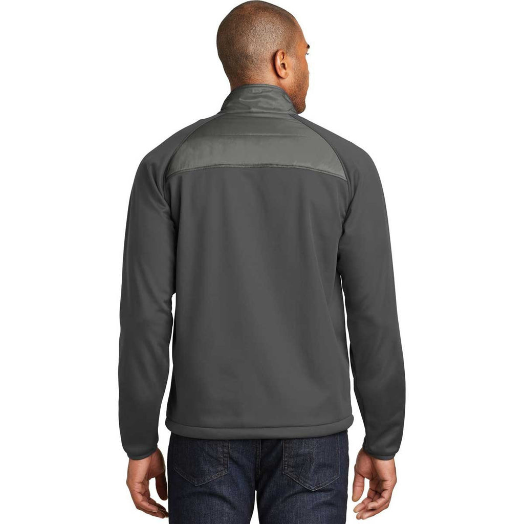 Port Authority Men's Smoke Grey/Grey Steel Hybrid Soft Shell Jacket