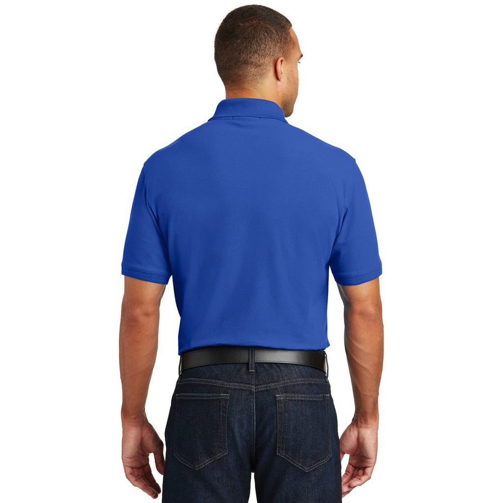 Port Authority Men's True Royal Core Classic Pique Pocket Polo