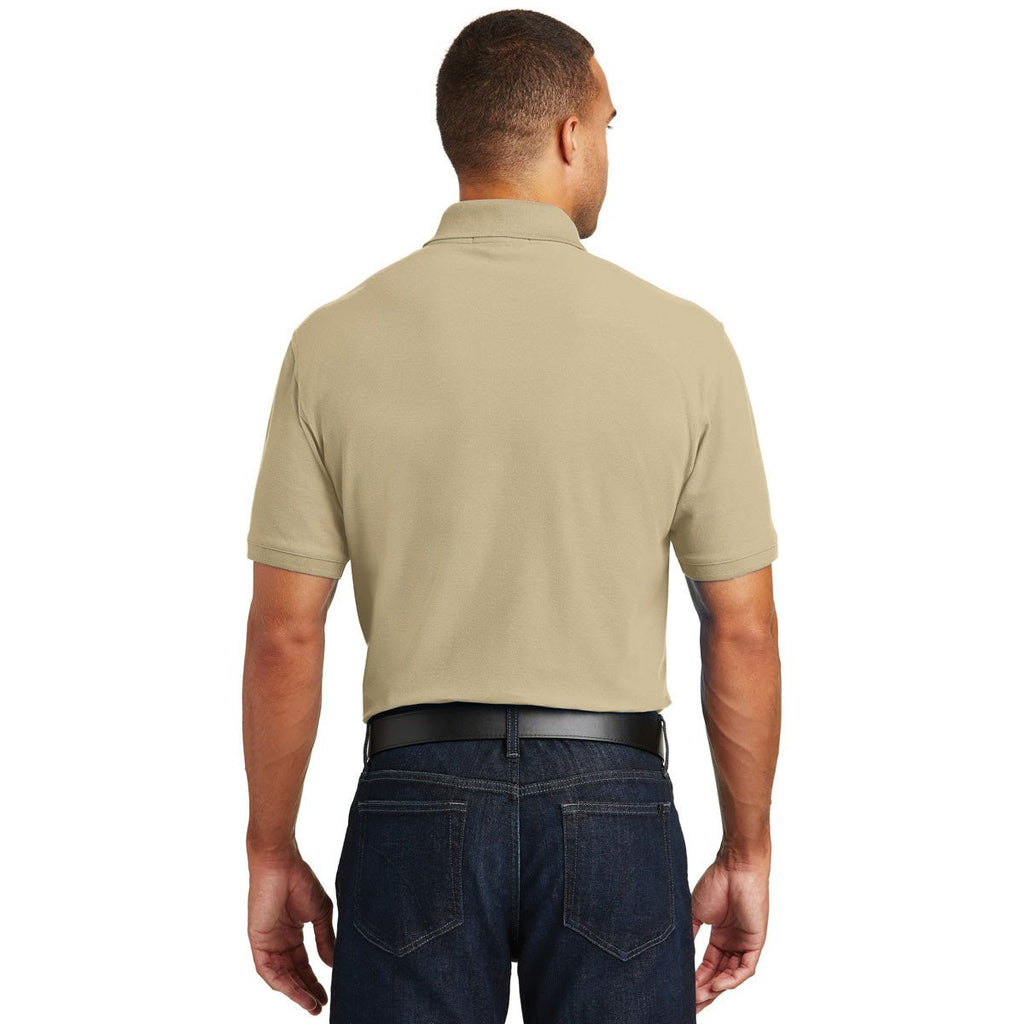 Port Authority Men's Wheat Core Classic Pique Pocket Polo