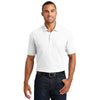 Port Authority Men's White Core Classic Pique Pocket Polo