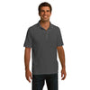 Port & Company Men's Charcoal Ring Spun Pique Polo