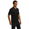Port & Company Men's Jet Black Ring Spun Pique Polo