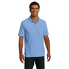 Port & Company Men's Light Blue Ring Spun Pique Polo