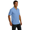 Port & Company Men's Light Blue Ring Spun Pique Polo