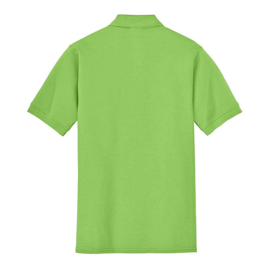 Port & Company Men's Lime Ring Spun Pique Polo