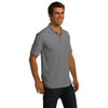 Port & Company Men's Medium Grey Ring Spun Pique Polo
