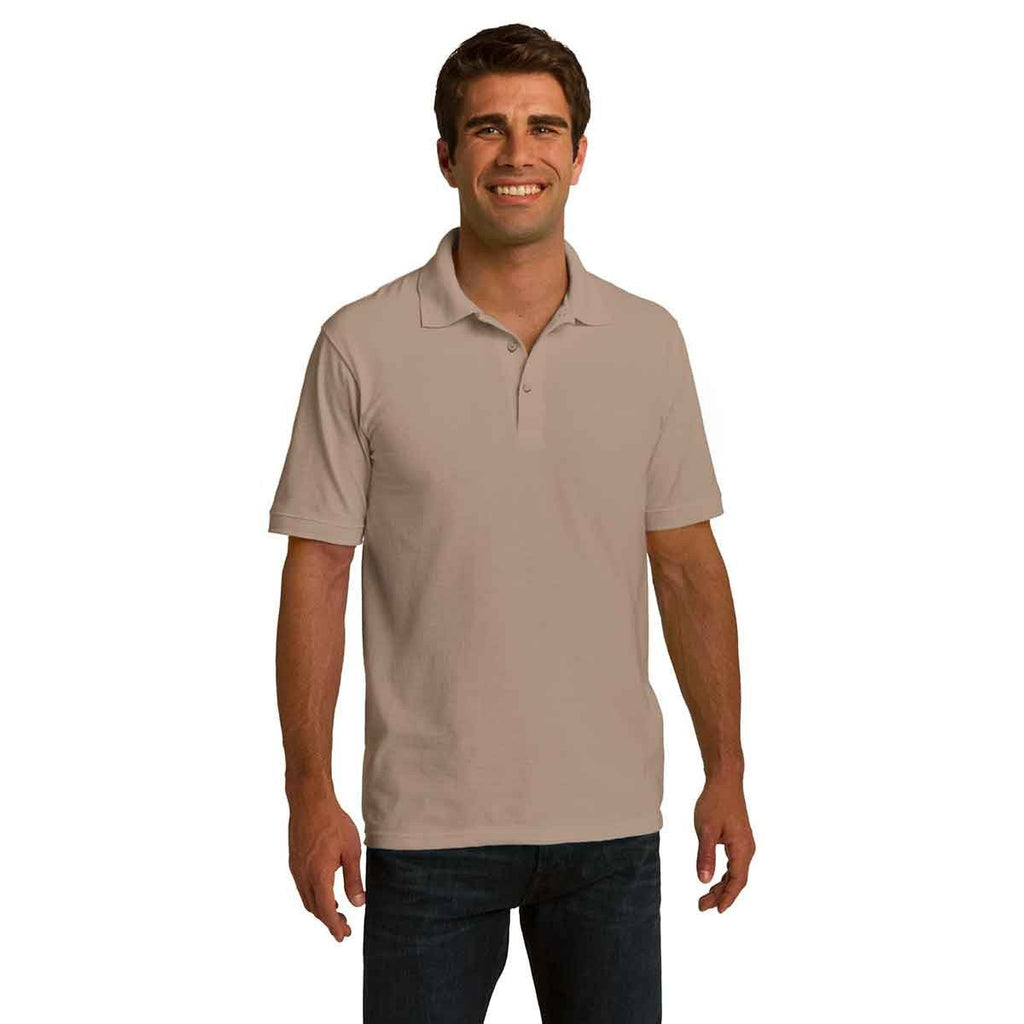 Port & Company Men's Sand Ring Spun Pique Polo