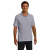 Port & Company Men's Silver Ring Spun Pique Polo