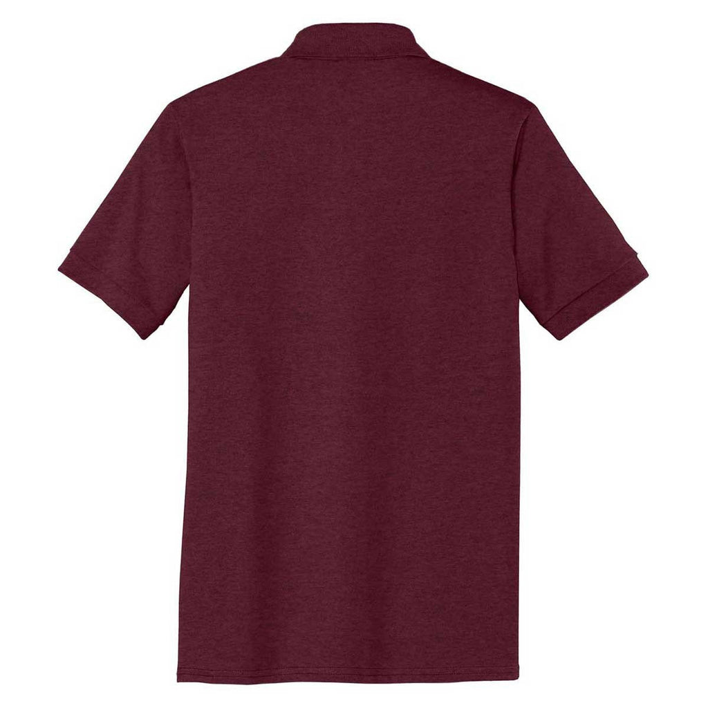 Port & Company Men's Athletic Maroon Tall Core Blend Jersey Knit Polo