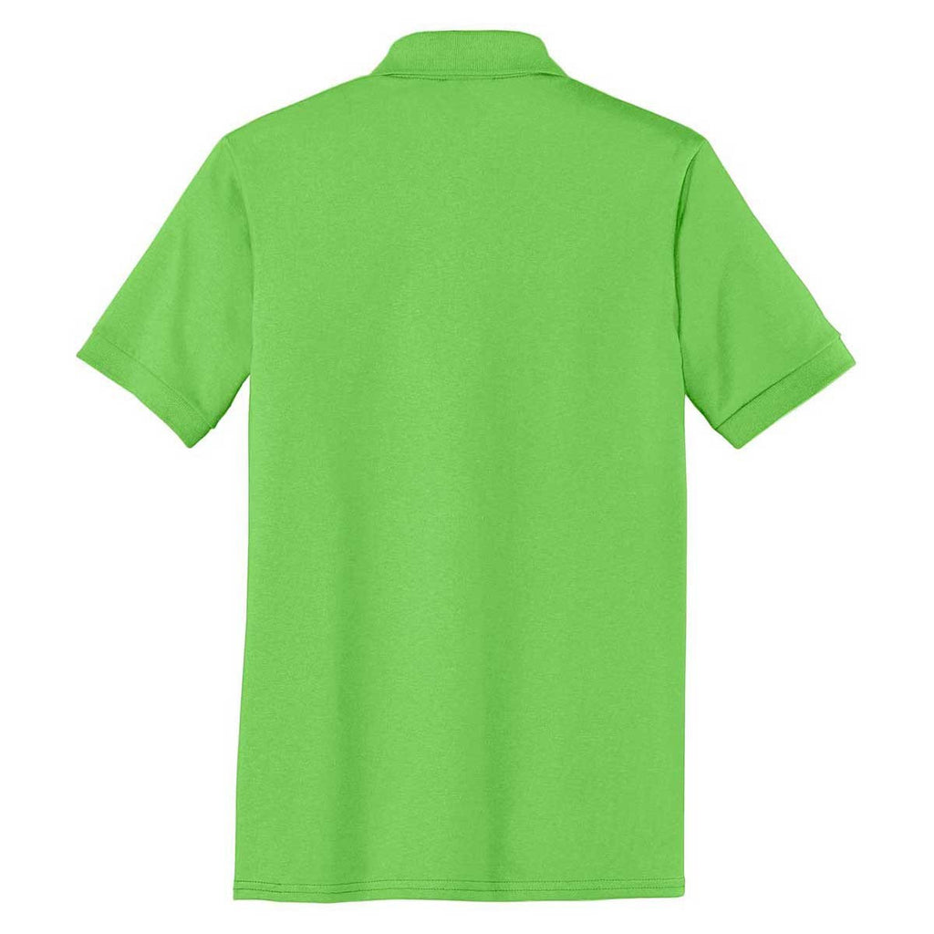 Port & Company Men's Lime Tall Core Blend Jersey Knit Polo