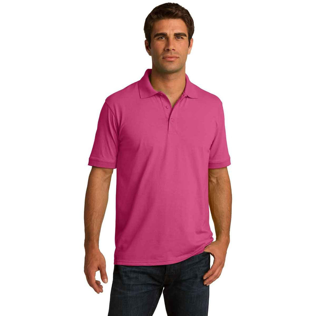 Port & Company Men's Sangria Tall Core Blend Jersey Knit Polo