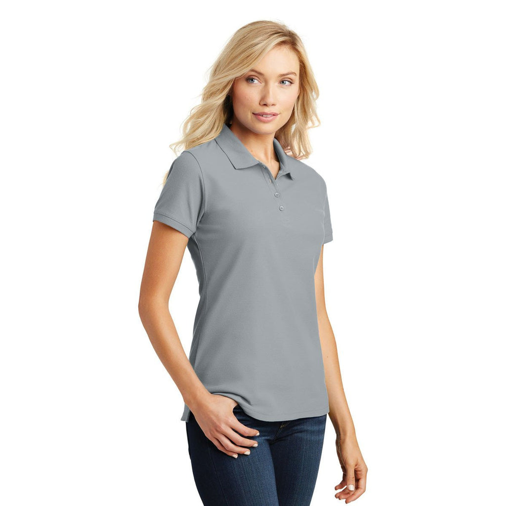 Port Authority Women's Gusty Grey Core Classic Pique Polo