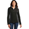 Port Authority Women's Black/Battleship Grey Colorblock Value Fleece Jacket