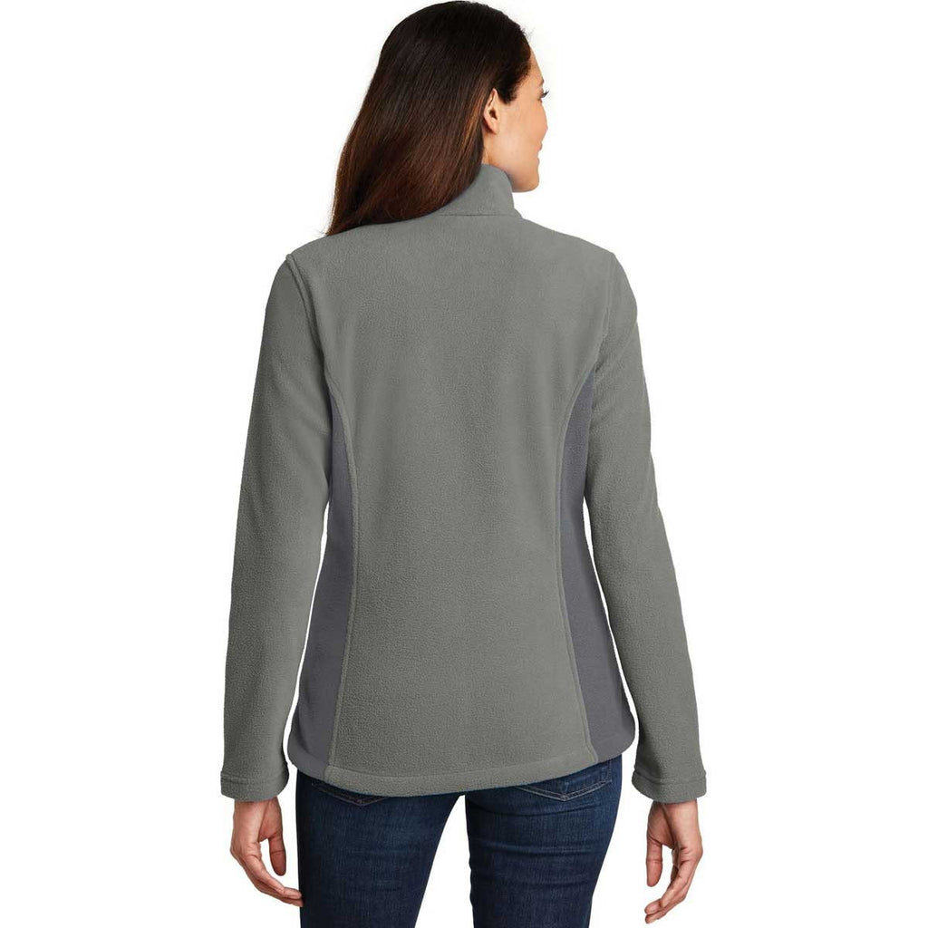 Port Authority Women's Deep Smoke/Battleship Grey Colorblock Value Fleece Jacket