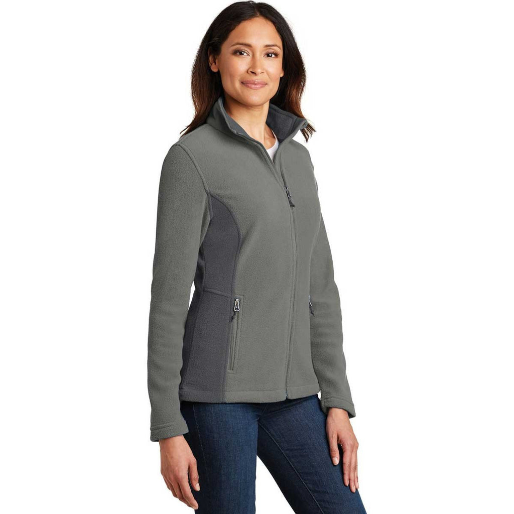 Port Authority Women's Deep Smoke/Battleship Grey Colorblock Value Fleece Jacket