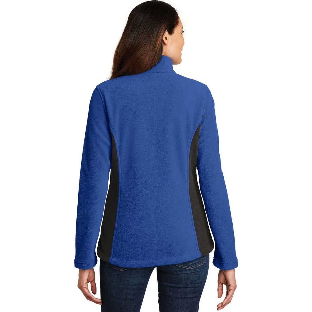 Port Authority Women's True Royal/Black Colorblock Value Fleece Jacket