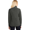 Port Authority Women's Black Charcoal Heather Microfleece Full-Zip Jacket