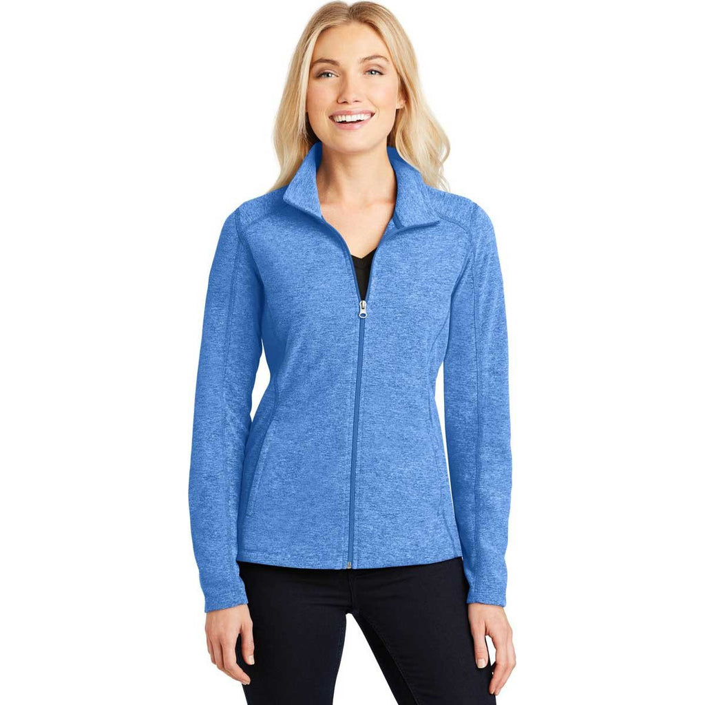 Port Authority Women's Light Royal Heather Microfleece Full-Zip Jacket