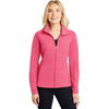 Port Authority Women's Pink Raspberry Heather Microfleece Full-Zip Jacket