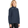 Port Authority Women's Dress Blue Navy Zephyr Reflective Hit Full-Zip Jacket