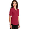 Port Authority Women's Rich Red Silk Touch Interlock Performance Polo
