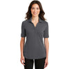 Port Authority Women's Sterling Grey Silk Touch Interlock Performance Polo