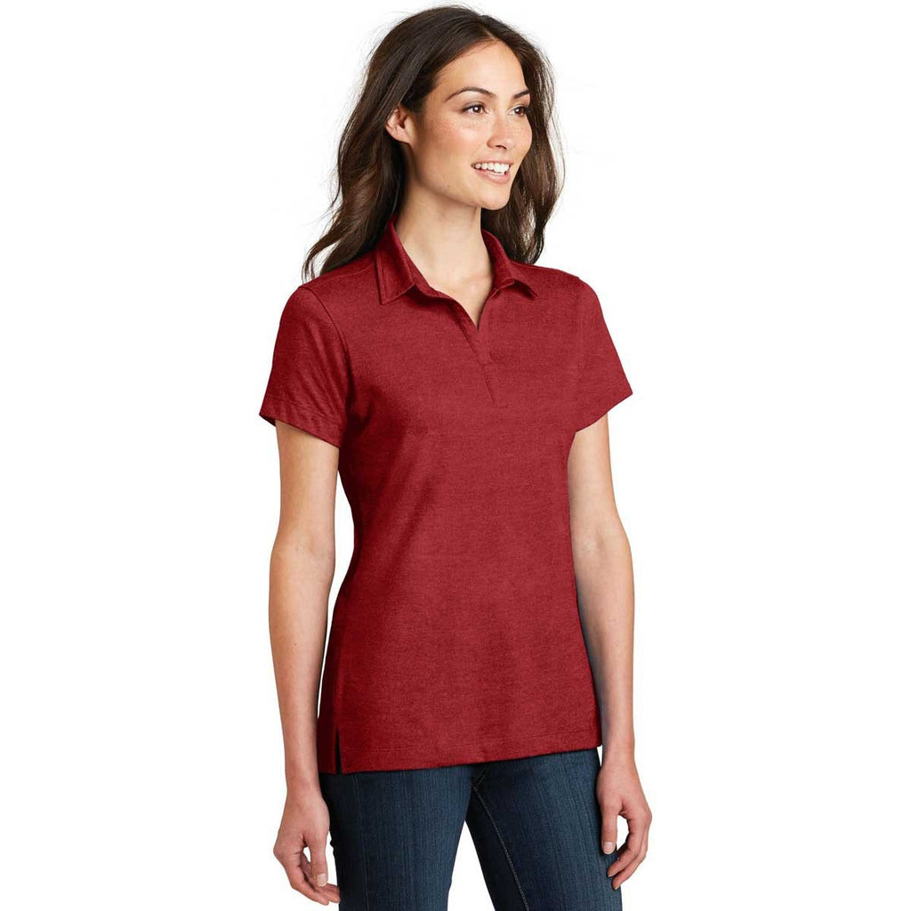 Port Authority Women's Flame Red Meridian Cotton Blend Polo