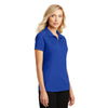 Port Authority Women's True Royal Pinpoint Mesh Zip Polo