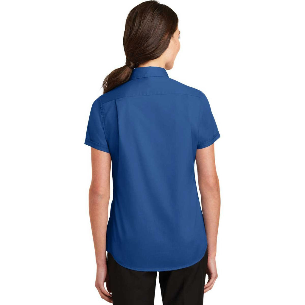 Port Authority Women's True Blue Short Sleeve SuperPro Twill Shirt