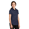Port Authority Women's True Navy Short Sleeve SuperPro Twill Shirt
